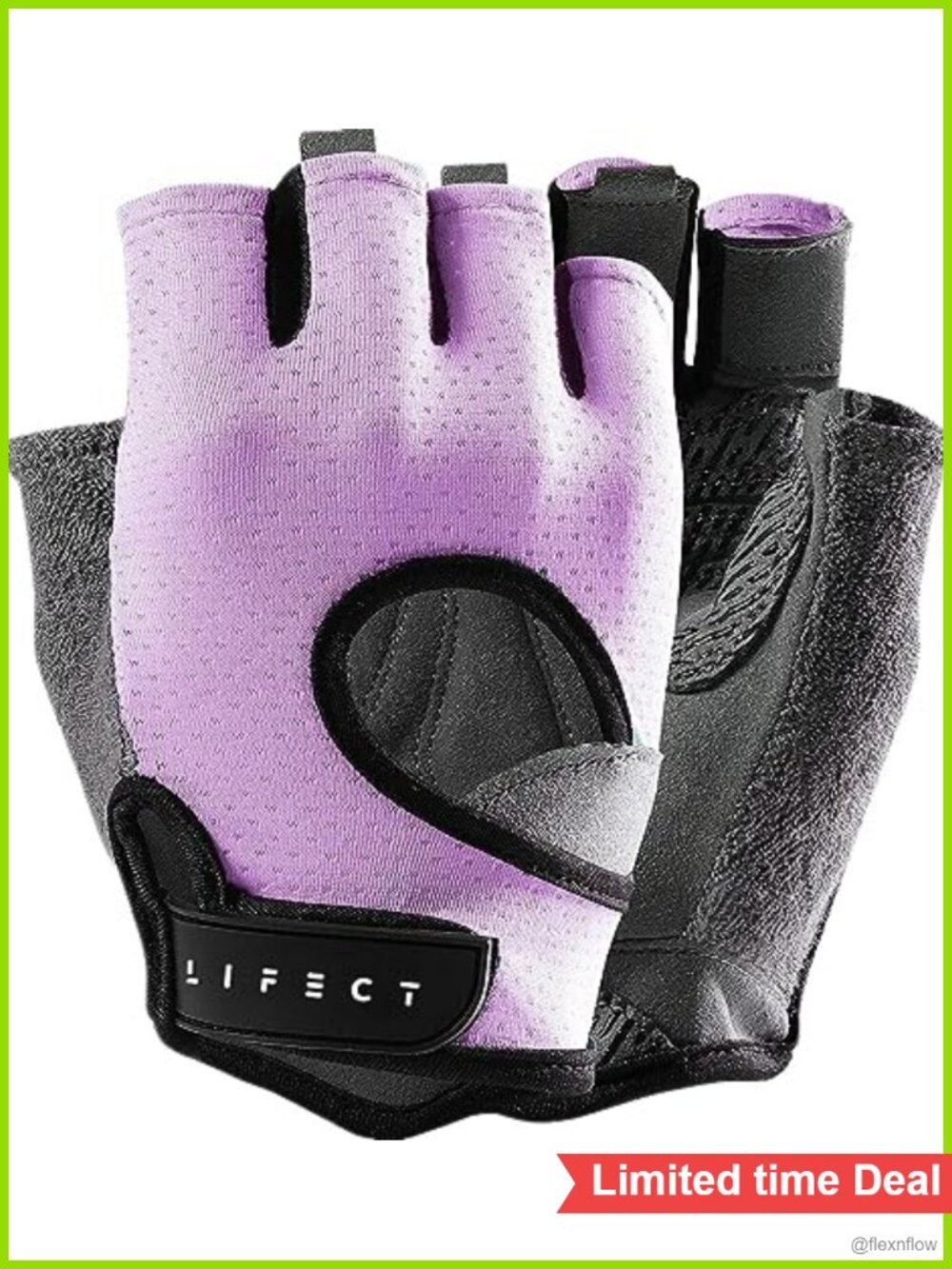LIFECT Freedom Workout Gloves, Knuckle Weight Lifting Shorty Fingerless Gloves